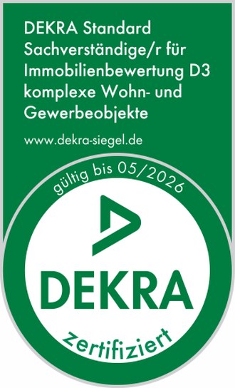 DEKRA zertifiziert – Sachverständiger für Immobilienbewertung, Standard D3